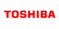 Toshiba : Logo officiel de la marque électronique japonaise Logo officiel Toshiba, texte rouge en majuscules et police audacieuse sur un fond blanc. Représentation graphique de la marque japonaise d'électronique.